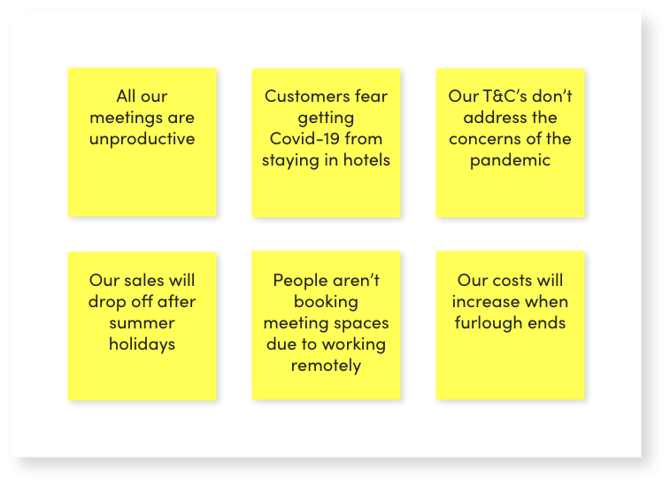 Lightning Decision Jam - Post-its - problems