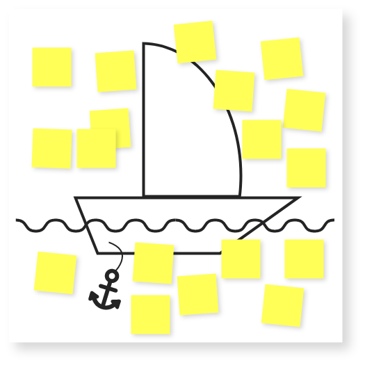 Lightning Decision Jam - Sailboat - negative