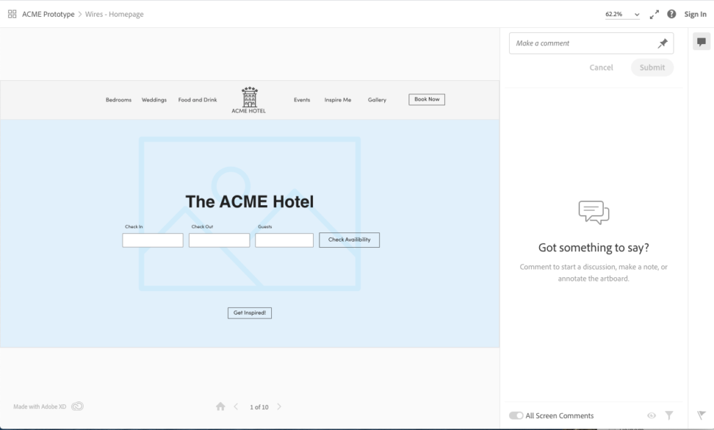 Clickable Prototype AdobeXD